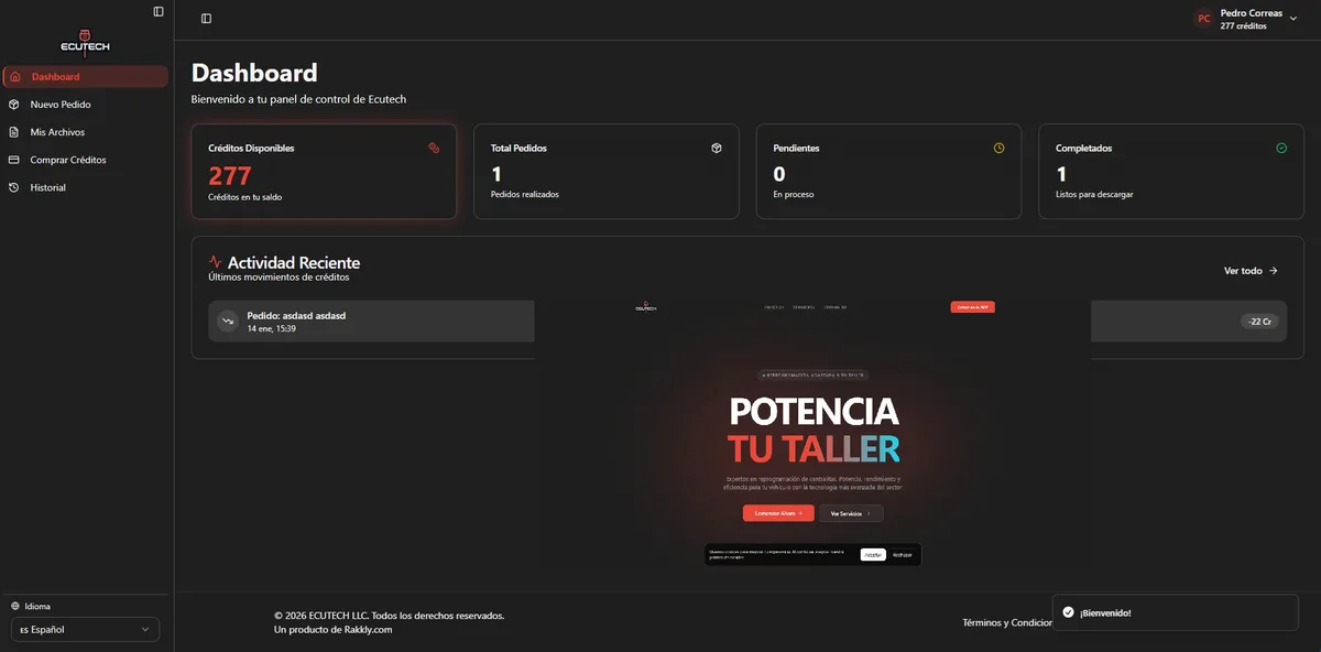 Captura del proyecto Ecutech Solutions